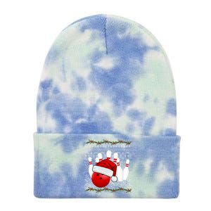 Christmas Bowling Funny Bowling Bowler Gift Tie Dye 12in Knit Beanie