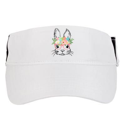 Cute Bunny Face With Pink Glasses Wo Girl Kid Easter Adult Drive Performance Visor