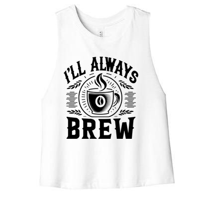 Coffee Bean Farmer Meme Quote Gift Women's Racerback Cropped Tank