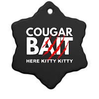 Cougar Bait Funny Halloween Costume Older Woman Younger Man Ceramic Star Ornament