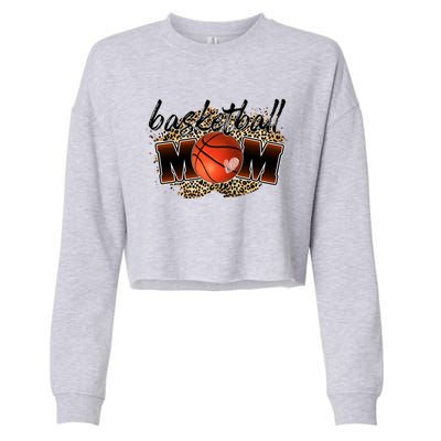 Cool Basketball For Basketball Player Mom Gift Cropped Pullover Crew