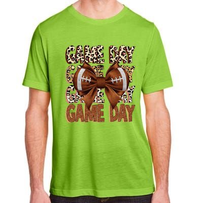 Coquette Bow Football Season Game Day Gift Adult ChromaSoft Performance T-Shirt