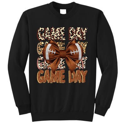 Coquette Bow Football Season Game Day Gift Sweatshirt