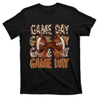 Coquette Bow Football Season Game Day Gift T-Shirt