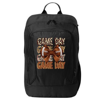 Coquette Bow Football Season Game Day Gift City Backpack