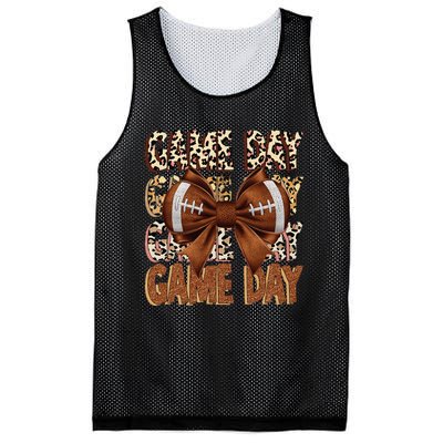 Coquette Bow Football Season Game Day Gift Mesh Reversible Basketball Jersey Tank