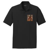 Coquette Bow Football Season Game Day Gift PosiCharge RacerMesh Polo