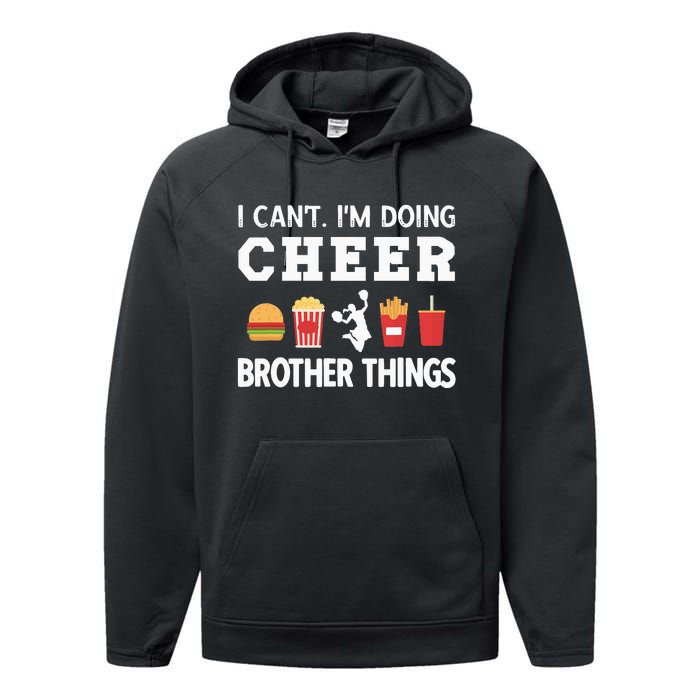 Cheer Bro Funny Cheerleading Brother Of A Cheerleader Performance Fleece Hoodie