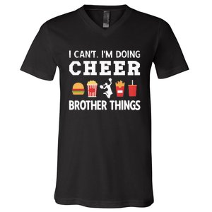 Cheer Bro Funny Cheerleading Brother Of A Cheerleader V-Neck T-Shirt