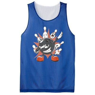 Cool Bowling For Men Women Spare Strike Bowler Coach Dabbing Mesh Reversible Basketball Jersey Tank