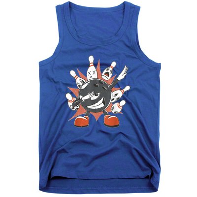 Cool Bowling For Men Women Spare Strike Bowler Coach Dabbing Tank Top