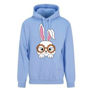 Cute Bunny Face Tie Dye Glasses Easter Day Girl Wo Teens Unisex Surf Hoodie