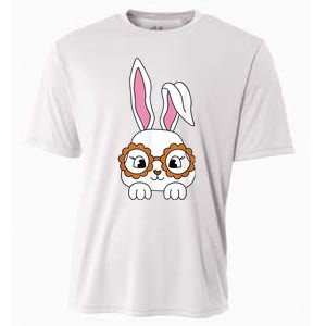 Cute Bunny Face Tie Dye Glasses Easter Day Girl Wo Teens Cooling Performance Crew T-Shirt