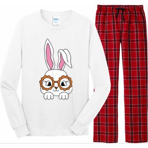 Cute Bunny Face Tie Dye Glasses Easter Day Girl Wo Teens Long Sleeve Pajama Set