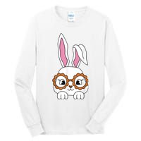 Cute Bunny Face Tie Dye Glasses Easter Day Girl Wo Teens Tall Long Sleeve T-Shirt