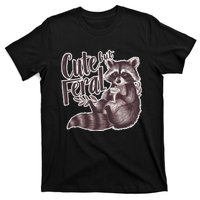 Cute But Feral Funny Raccoon Memes Coffee Raccoon Opossum T-Shirt