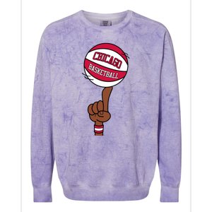 Chicago Basketball Finger Spin Colorblast Crewneck Sweatshirt