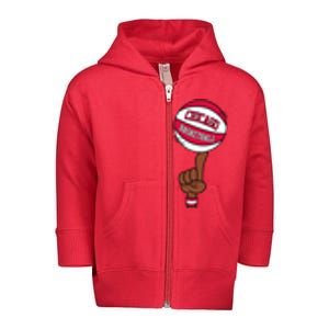 Chicago Basketball Finger Spin Toddler Zip Fleece Hoodie