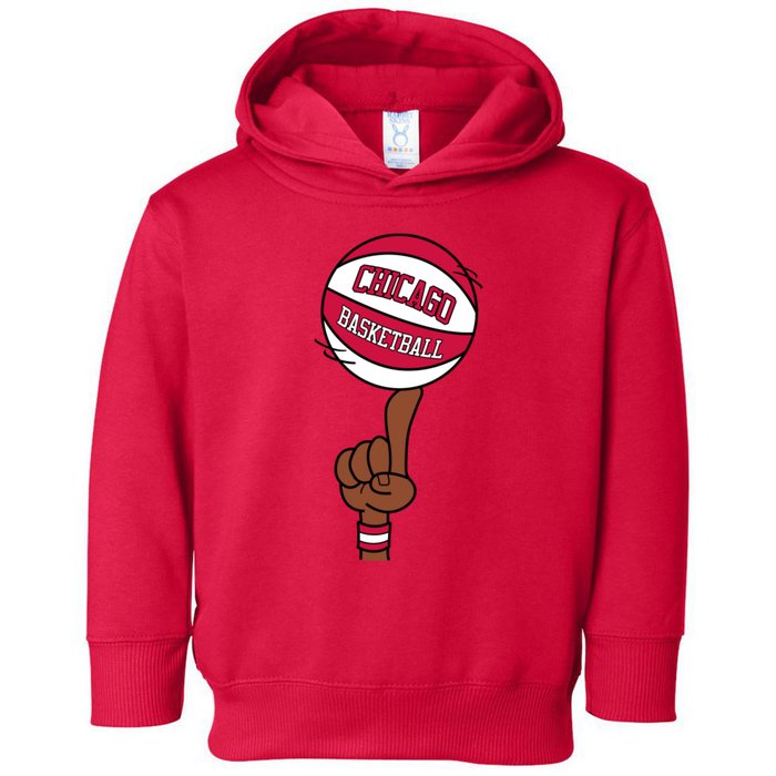 Chicago Basketball Finger Spin Toddler Hoodie