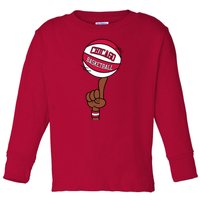 Chicago Basketball Finger Spin Toddler Long Sleeve Shirt