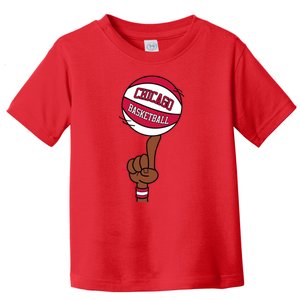 Chicago Basketball Finger Spin Toddler T-Shirt