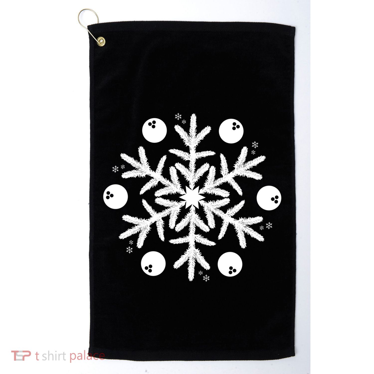 Christmas Bowling Funny Gift Winter Snowflake Meaningful Gift Golf Towel