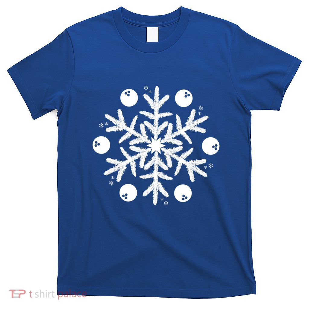 Christmas Bowling Funny Gift Winter Snowflake Meaningful Gift T-Shirt