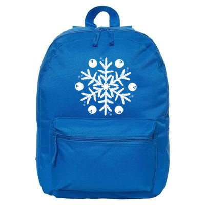 Christmas Bowling Funny Gift Winter Snowflake Meaningful Gift 16 in Basic Backpack