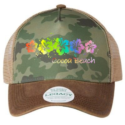 Cocoa Beach, Florida Watercolor Beach & Surf Legacy Tie Dye Trucker Hat