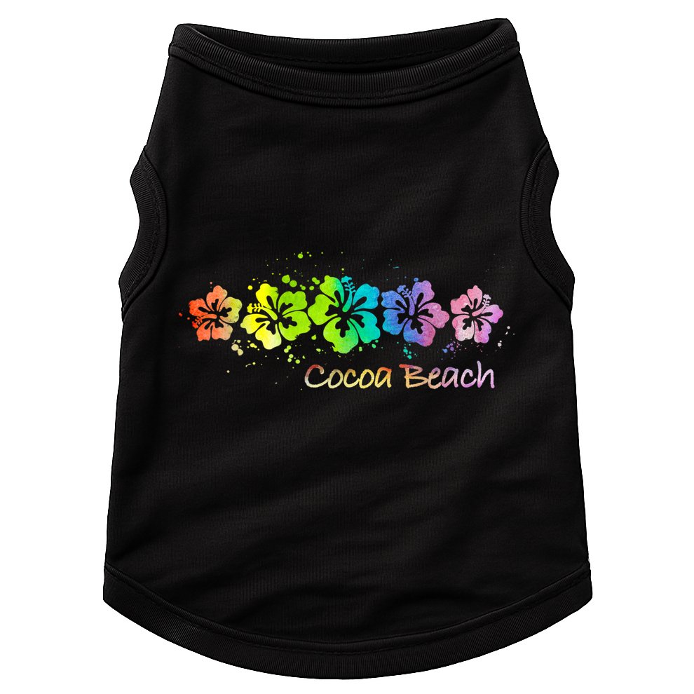 Cocoa Beach, Florida Watercolor Beach & Surf Doggie Tank