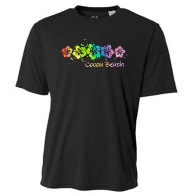 Cocoa Beach, Florida Watercolor Beach & Surf Cooling Performance Crew T-Shirt