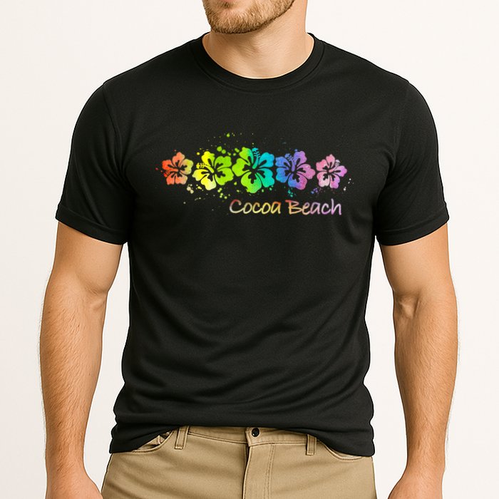 Cocoa Beach, Florida Watercolor Beach & Surf Performance Shirt
