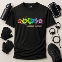 Cocoa Beach, Florida Watercolor Beach & Surf Performance Shirt