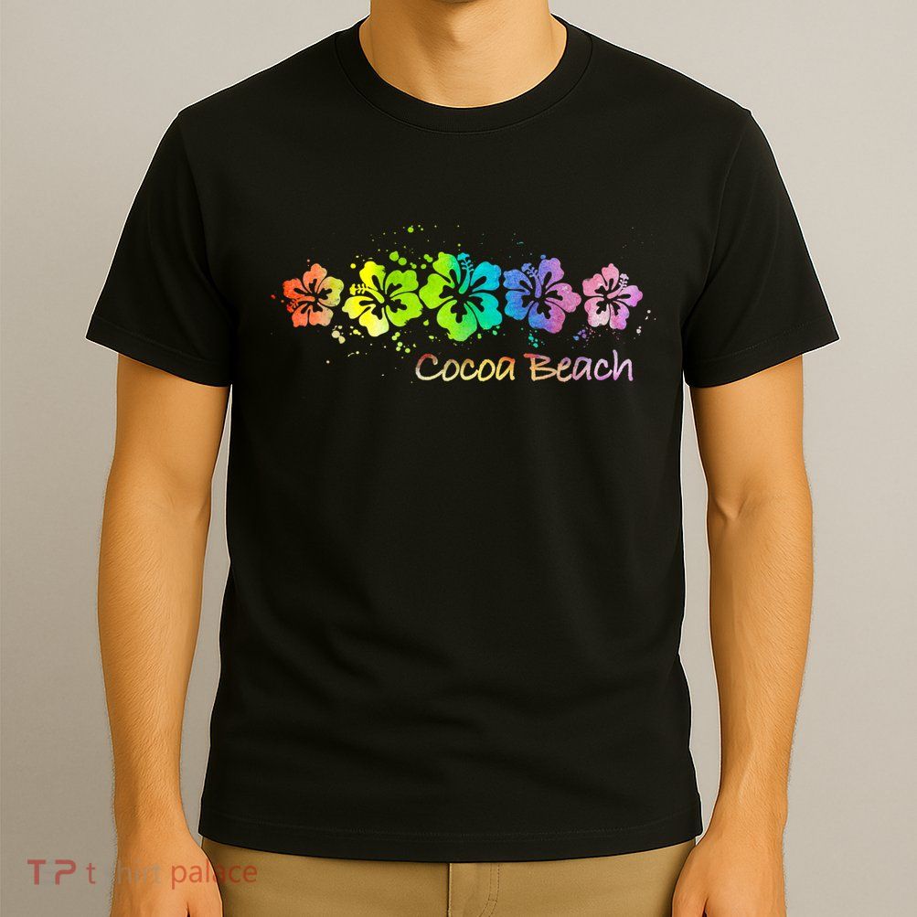 Cocoa Beach, Florida Watercolor Beach & Surf T-Shirt