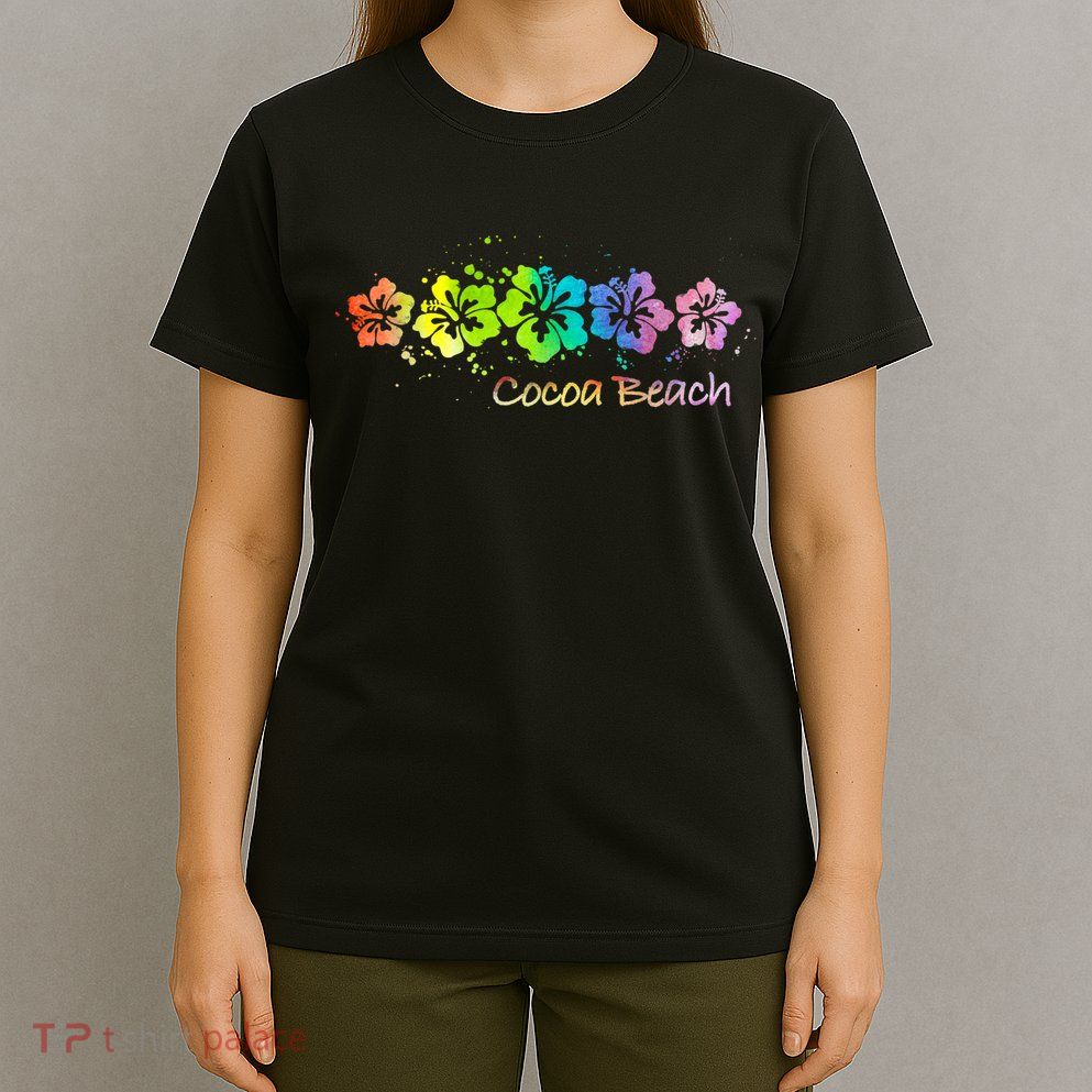 Cocoa Beach, Florida Watercolor Beach & Surf T-Shirt