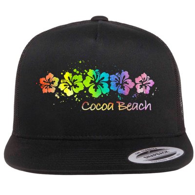 Cocoa Beach, Florida Watercolor Beach & Surf Flatbill Hat