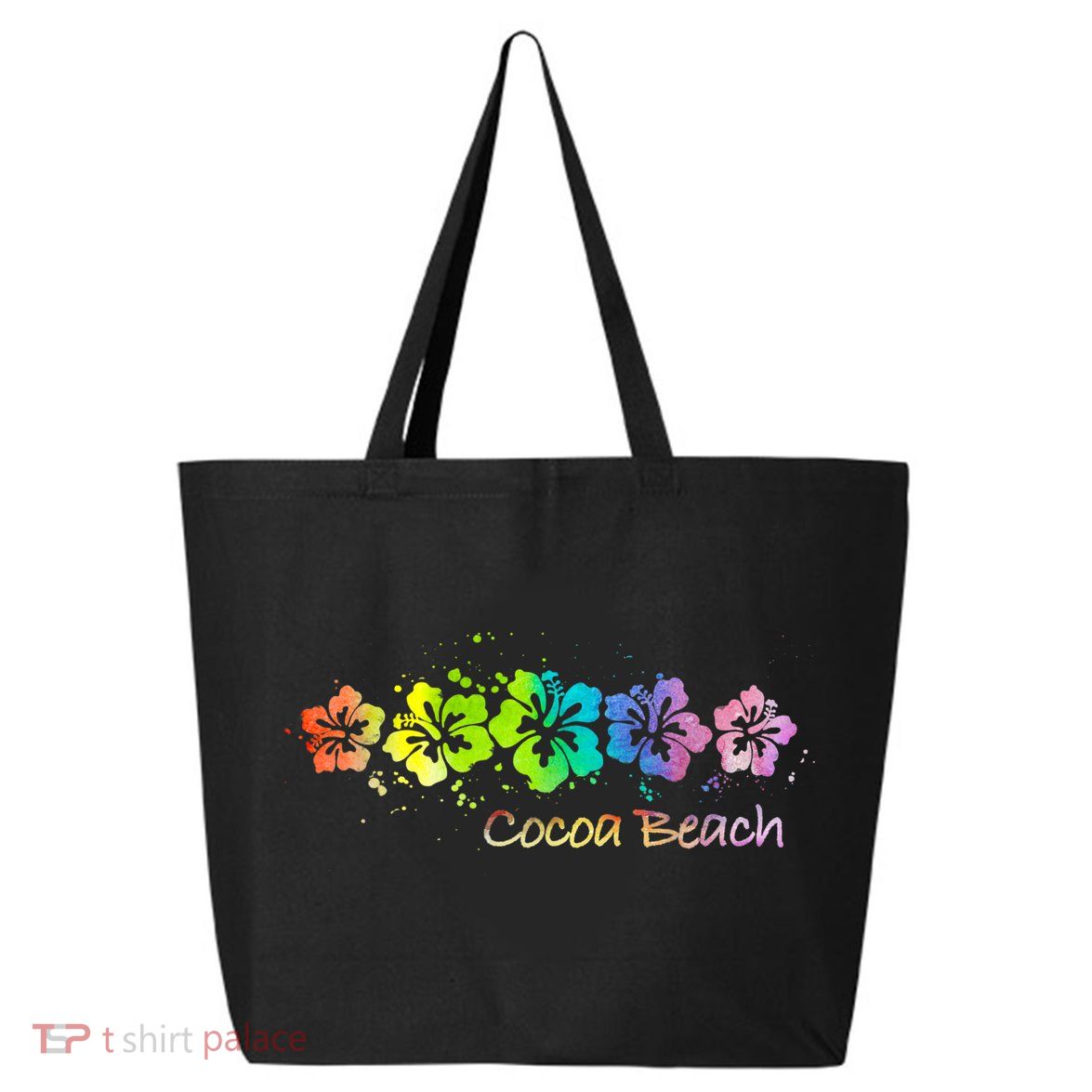 Cocoa Beach, Florida Watercolor Beach & Surf 25L Jumbo Tote