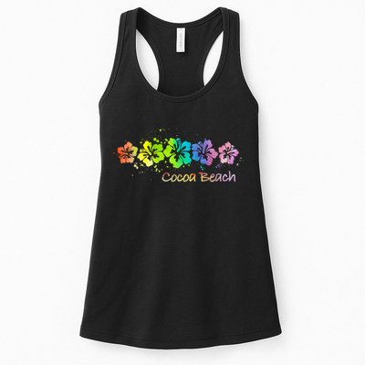 Cocoa Beach, Florida Watercolor Beach & Surf Womens Tank Top