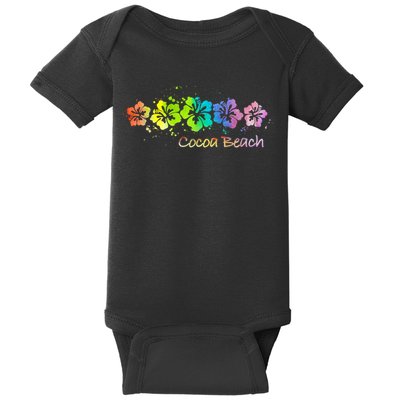 Cocoa Beach, Florida Watercolor Beach & Surf Baby Bodysuit