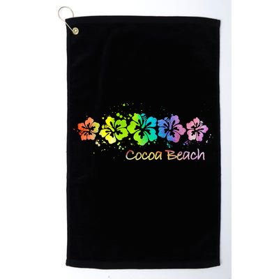 Cocoa Beach, Florida Watercolor Beach & Surf Golf Towel