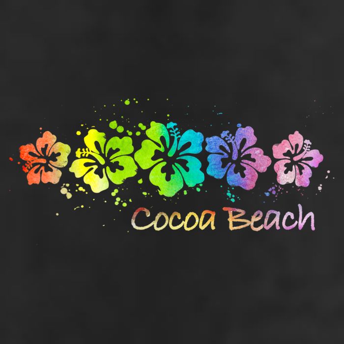 Cocoa Beach, Florida Watercolor Beach & Surf Golf Towel