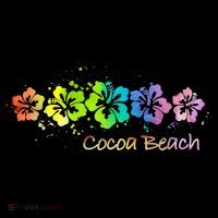 Cocoa Beach, Florida Watercolor Beach & Surf Womens T-Shirt