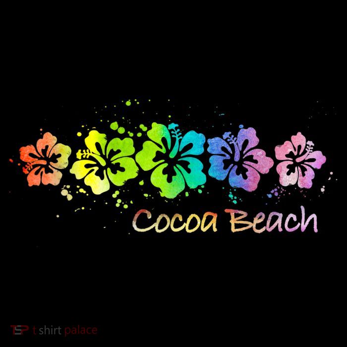 Cocoa Beach, Florida Watercolor Beach & Surf Womens T-Shirt