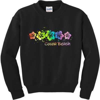 Cocoa Beach, Florida Watercolor Beach & Surf Kids Sweatshirt