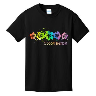 Cocoa Beach, Florida Watercolor Beach & Surf Kids T-Shirt