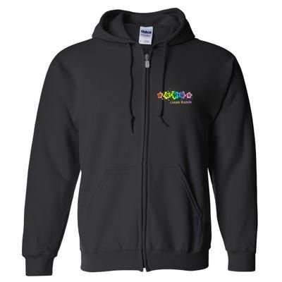 Cocoa Beach, Florida Watercolor Beach & Surf Full Zip Hoodie