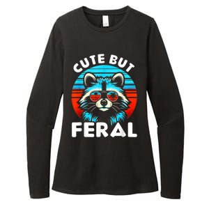 Cute But Feral Racoon With Sunglasses Womens CVC Long Sleeve Shirt