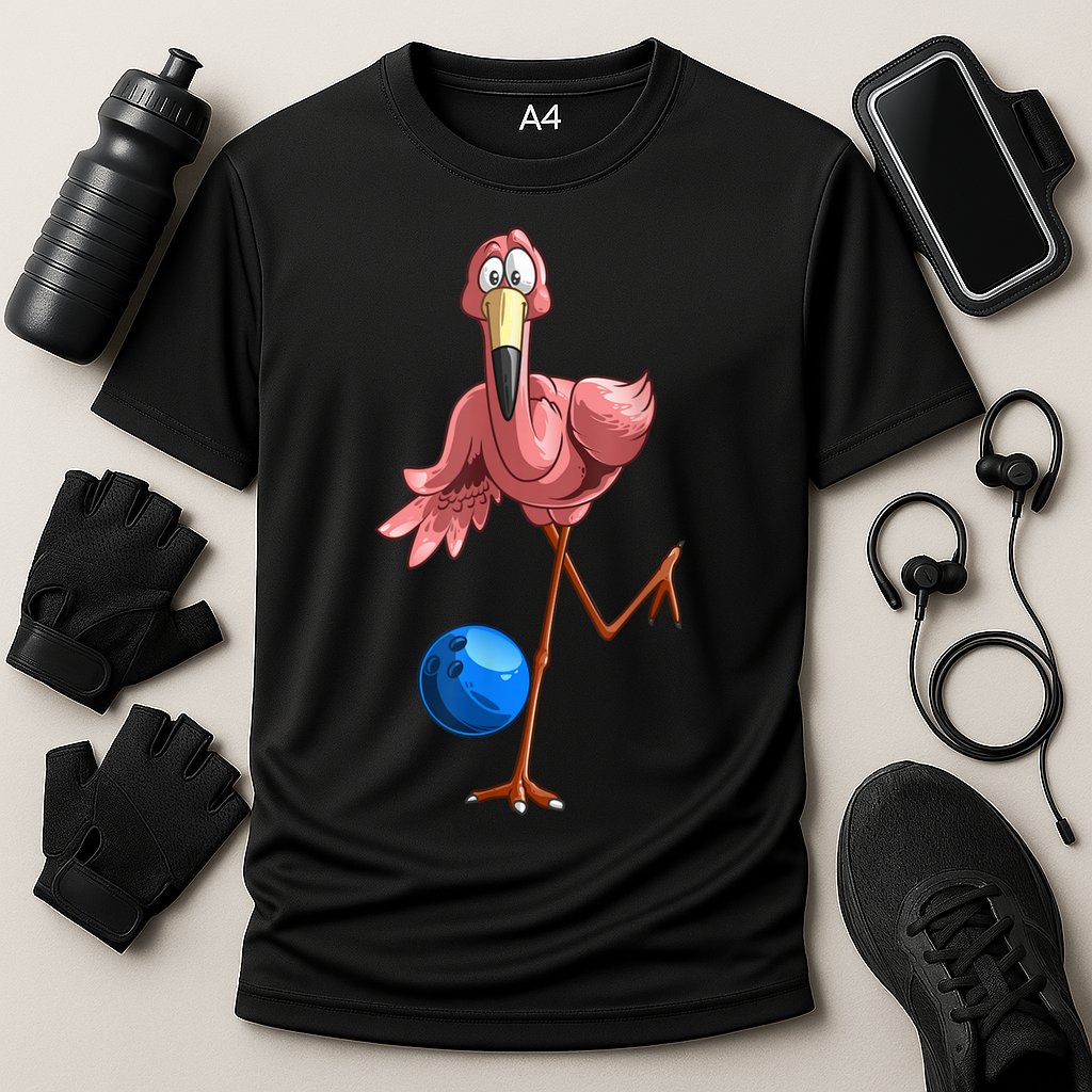 Cool Bowling Flamingo Performance Shirt