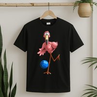 Cool Bowling Flamingo T-Shirt