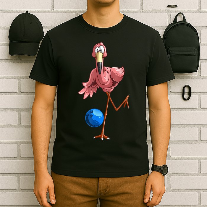 Cool Bowling Flamingo T-Shirt